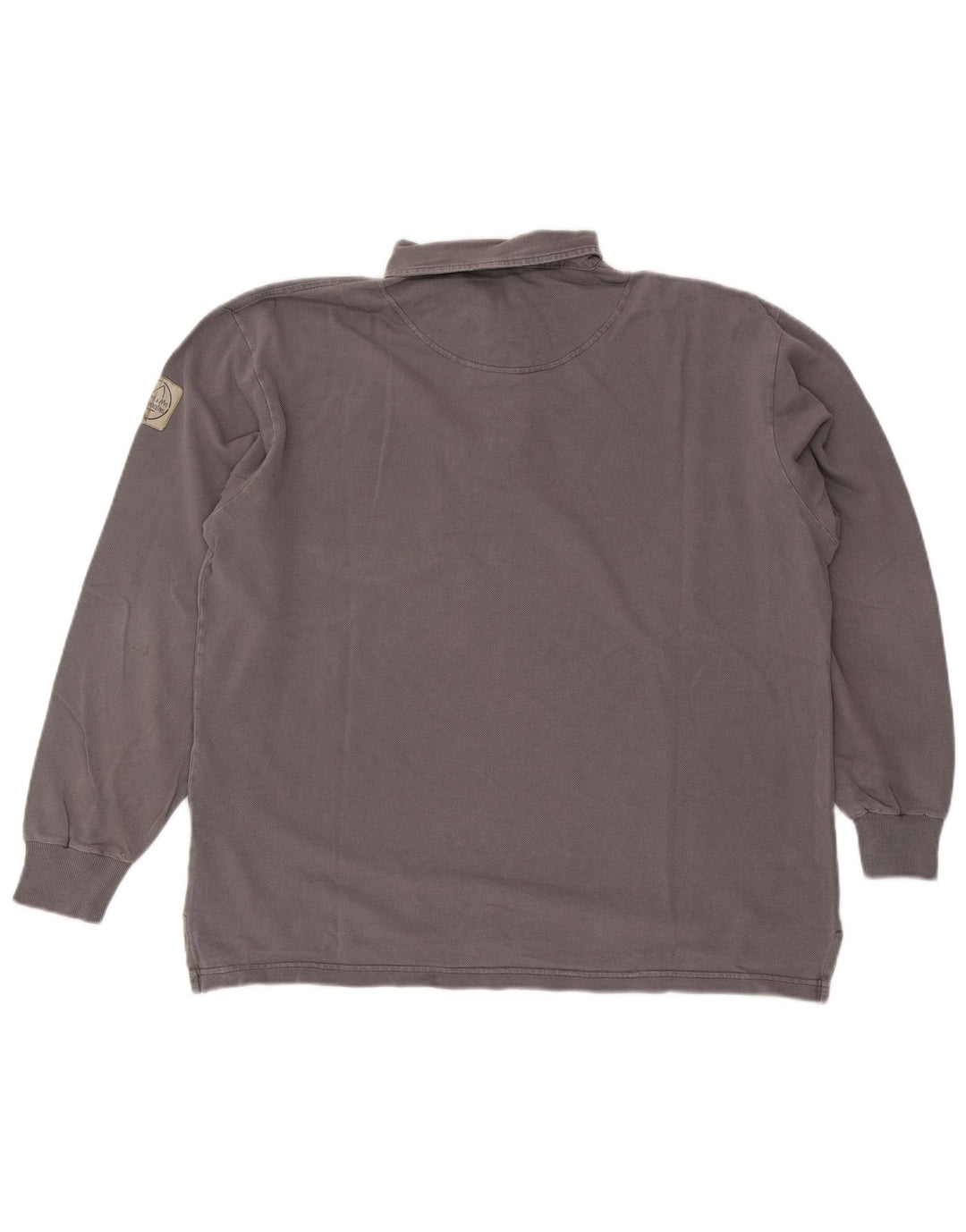 Murphy & Nye Polo Sailmakers de manga larga para hombre, ajuste holgado, gris medio