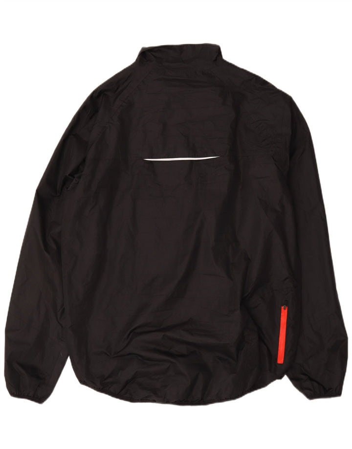 Crivit Chubasquero Hombre UK 46/48 XL Poliéster Geométrico Negro