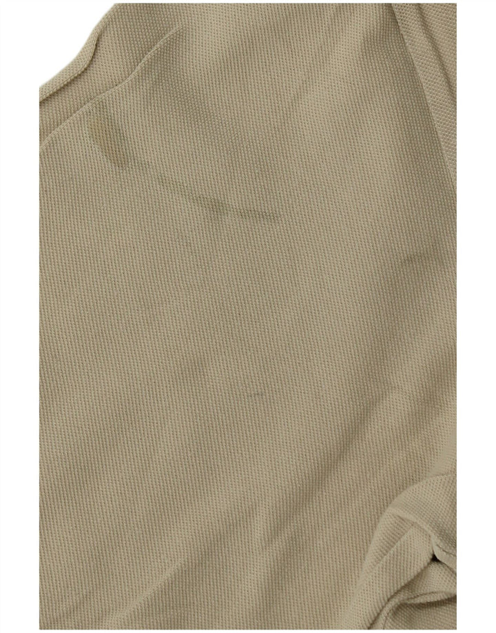 Asics Polo De Manga Larga Para Hombre Pequeño Beige