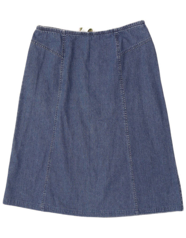 Orvis Falda vaquera midi para mujer US 14 XL W34 Algodón azul
