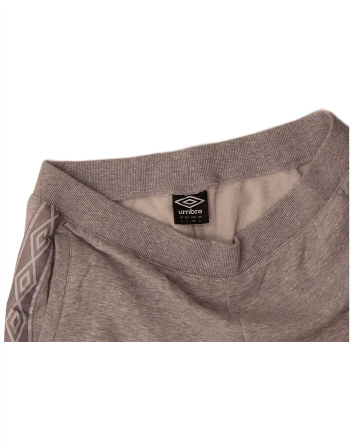 UMBRO Mens Graphic Tracksuit Trousers Joggers Large  Grey Cotton