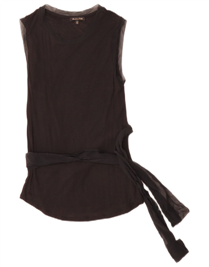Massimo Dutti Blusa Sin Mangas para Mujer Top UK 10 Small Negro