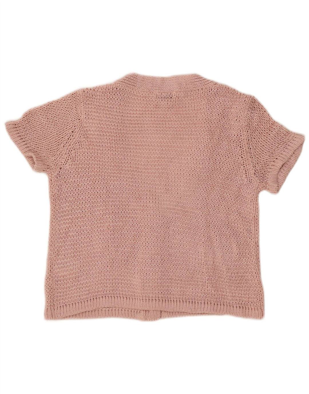 AMY VERMONT Suéter tipo cárdigan de manga corta extragrande para mujer UK 20 2XL Rosa