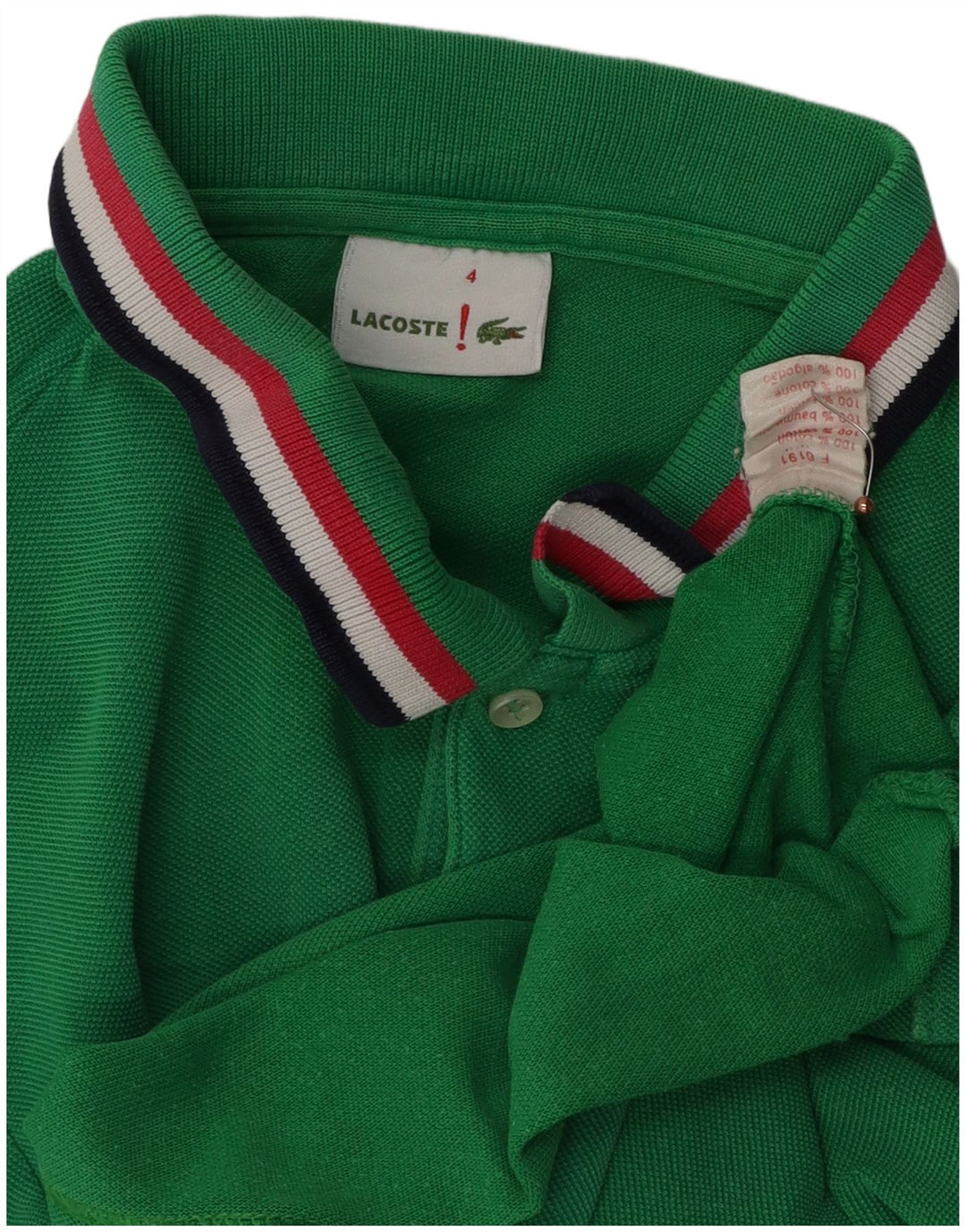 LACOSTE Polo para hombre Talla 4 Algodón verde medio