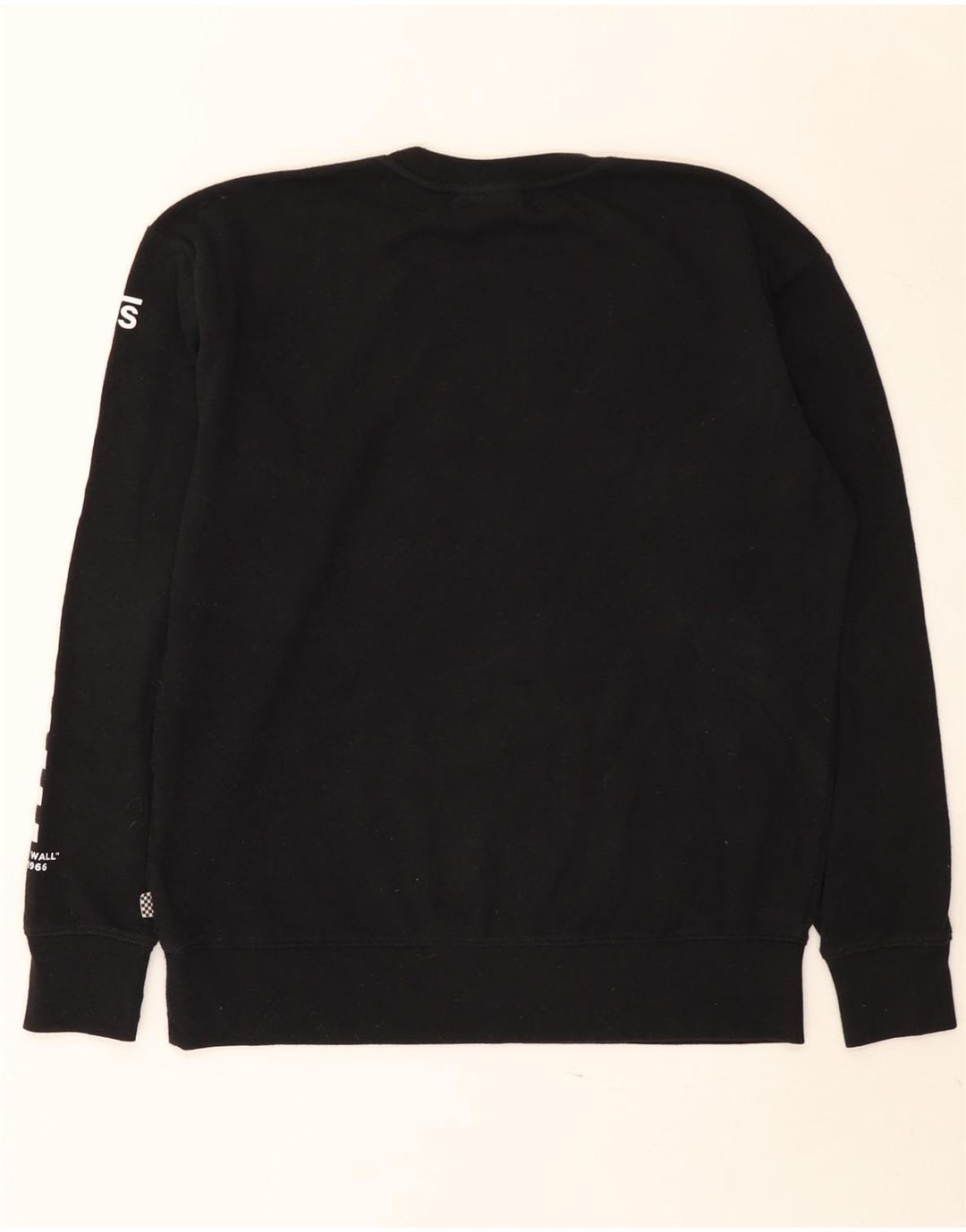 Vans Hombre Sudadera Gráfica Jumper XS Algodón Geométrico Negro