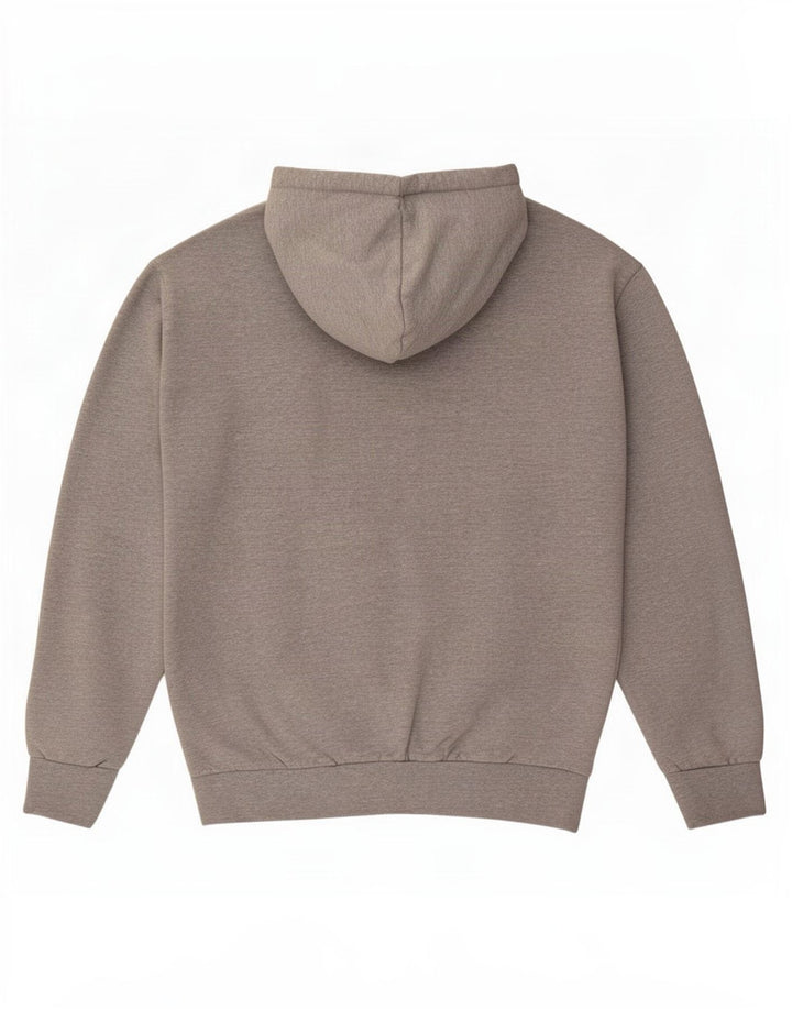Zara Hombre Sudadera Con Capucha Jersey Gris Medio Algodón