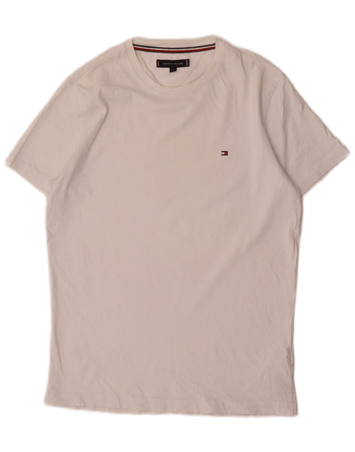 Tommy Hilfiger - Camiseta para hombre, talla pequeña, algodón blanco