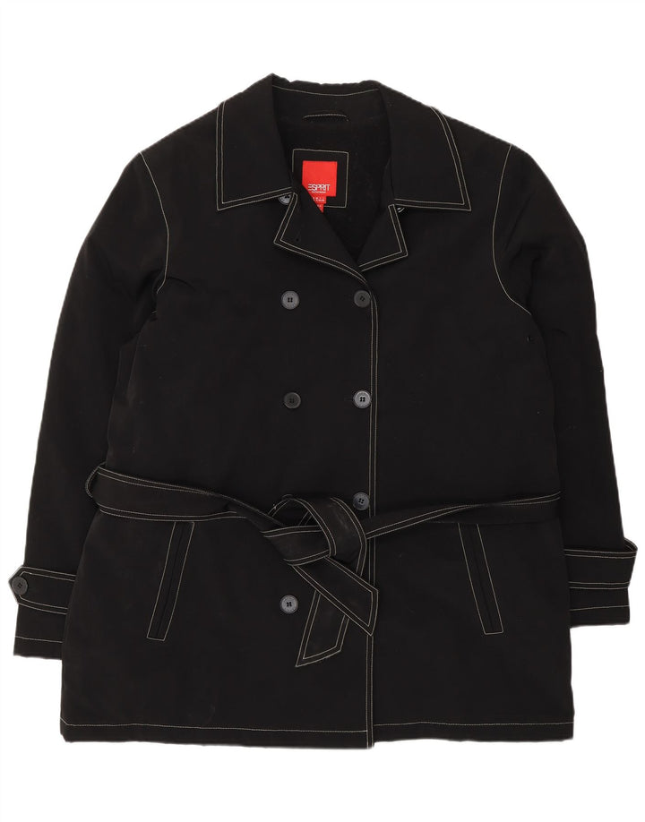 Esprit Mujer Sherpa Chaquetón UK 40 XL Poliéster Negro
