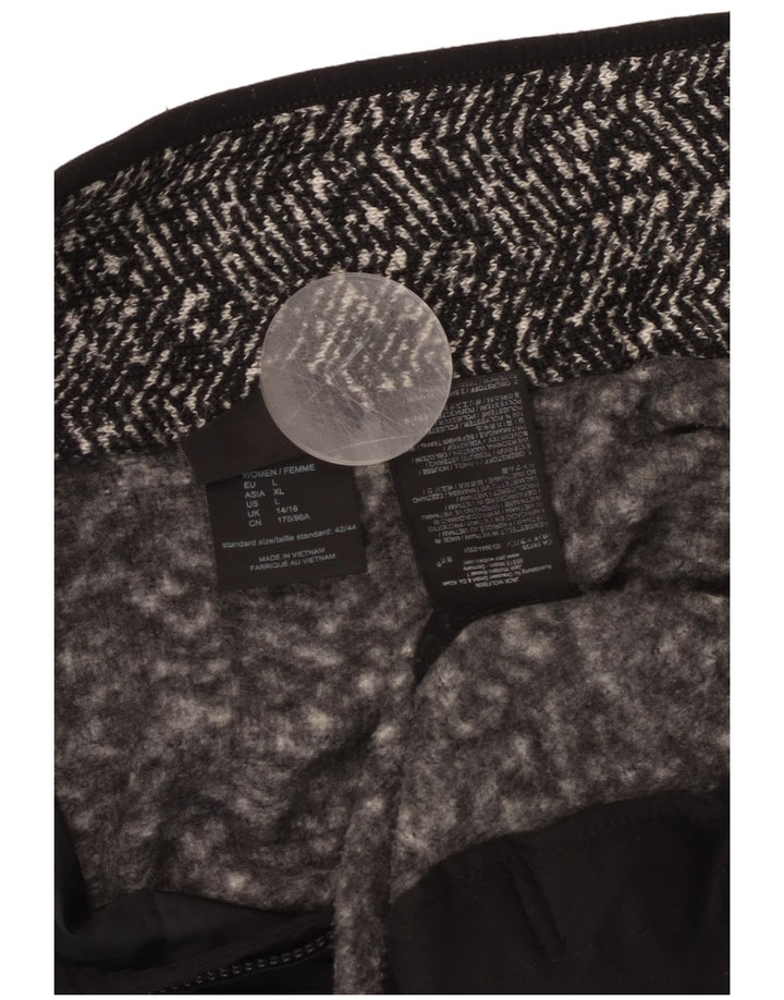 JACK WOLFSKIN Chaqueta de chándal para mujer UK 40/16 Large Black Herringbone