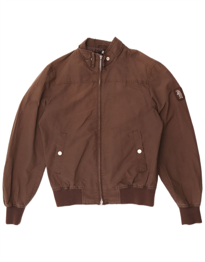 Refrigue Chaqueta Bomber para Hombre UK 40 Grande Nylon Marrón