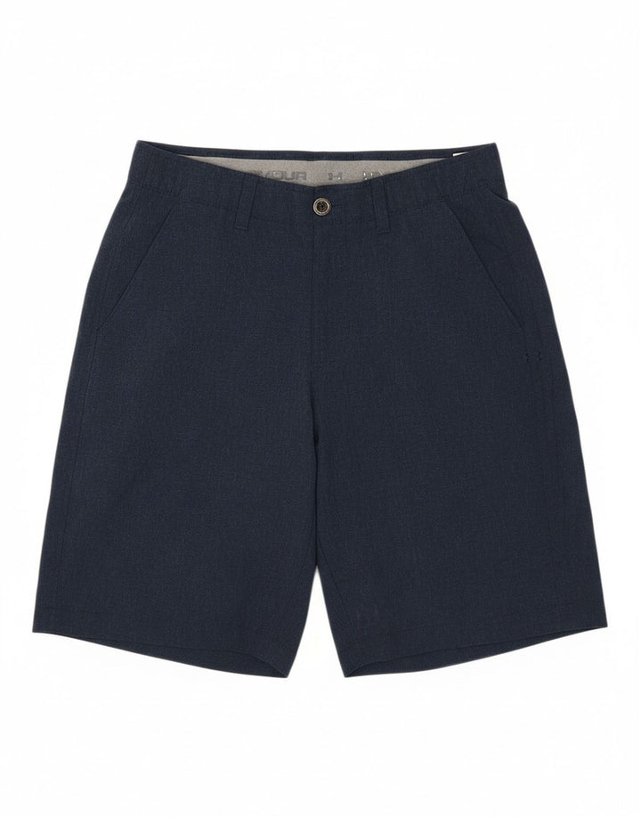 UNDER ARMOUR Mens Heat Gear Chino Shorts W30 Medium Navy Blue Polyester