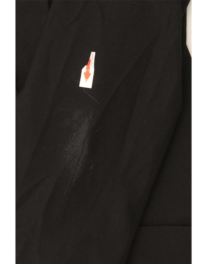 Zara Chaqueta Blazer De 1 Botón Para Mujer UK 42 Mediana Poliéster Negro