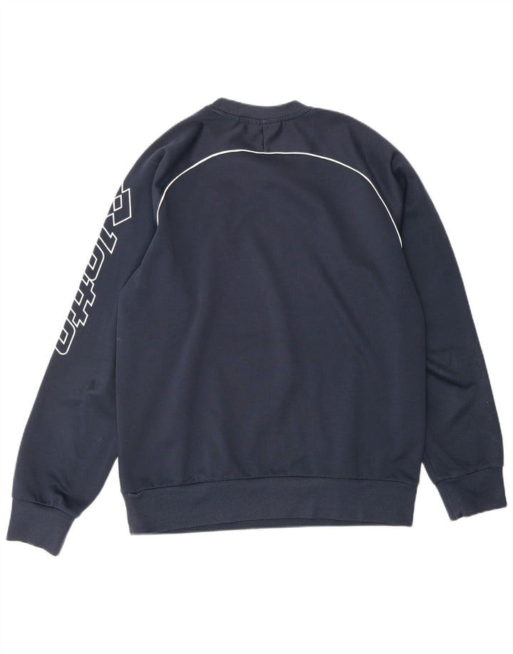 LOTTO Hombre Sudadera Gráfica Jersey Medium Azul Marino