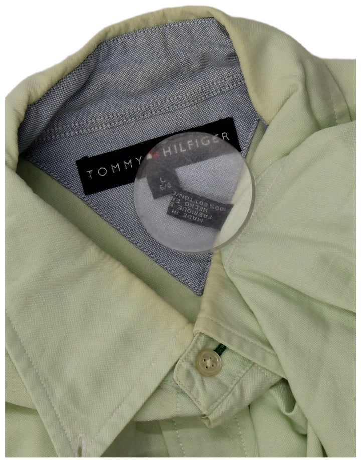 Camisa Tommy Hilfiger Hombre Grande Algodón Verde