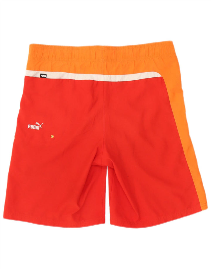 Puma Bañador con estampado gráfico y bloques de color rojo mediano para hombre