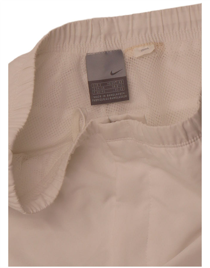 NIKE Mujer Capri Chándal Pantalones UK 8/10 Pequeño Blanco Deportes