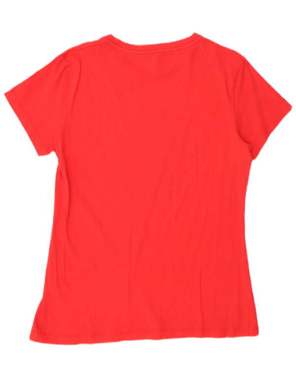 Barbour Camiseta gráfica para mujer Top UK 46 Large Red Cotton