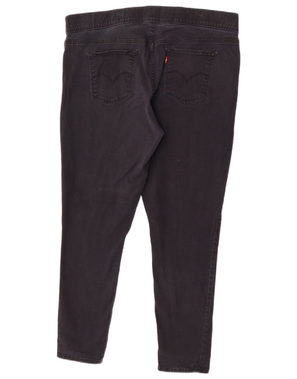 Levi's Pantalones casuales ajustados para mujer US 20 2XL W40 L28 Algodón negro
