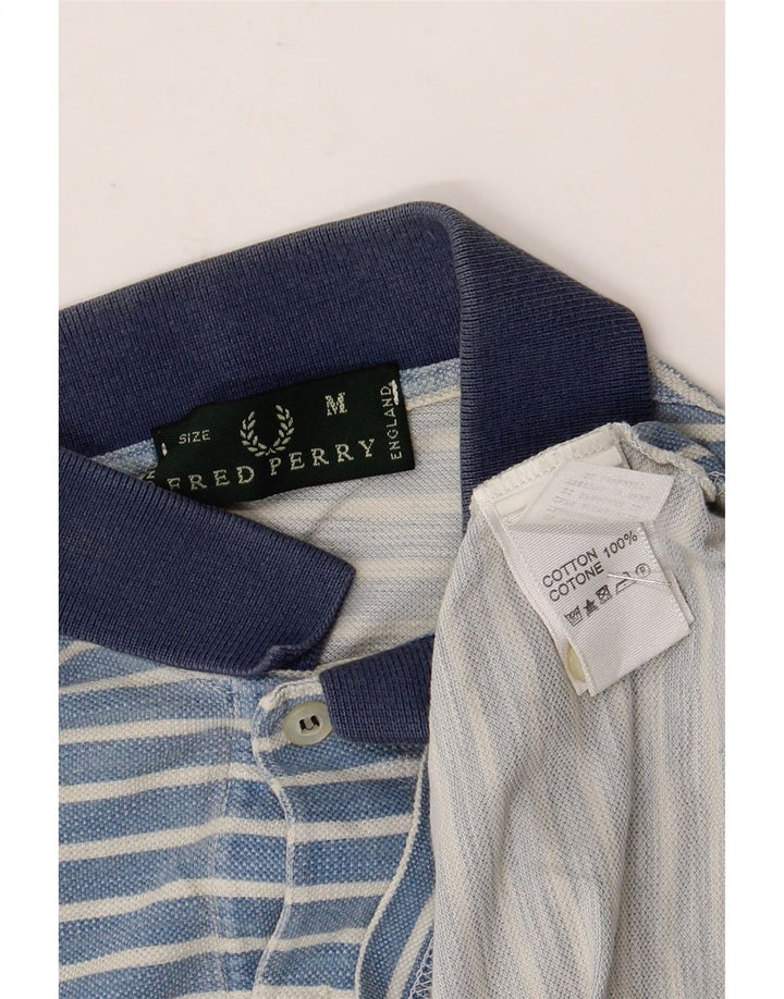 Polo Fred Perry Hombre De Algodón A Rayas Azul Medio