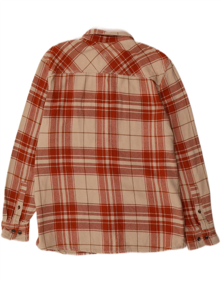 Camisa de franela para hombre Fat Face 2XL Algodón a cuadros beige