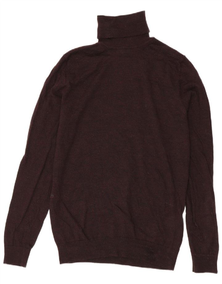 Jersey Reiss para hombre con cuello vuelto y lana en color burdeos medio