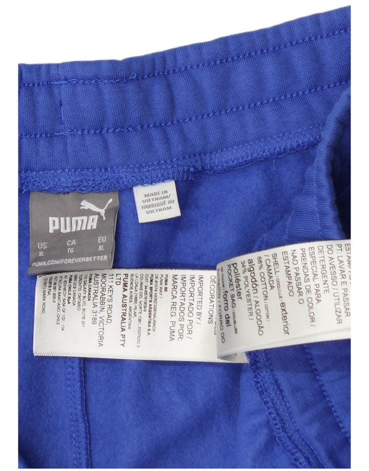 PUMA Pantalones cortos deportivos gráficos para hombre XL Algodón azul