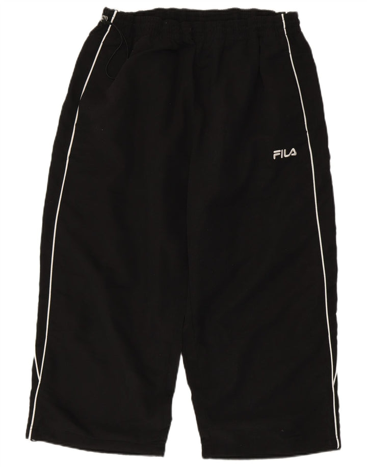 FILA Pantalones de chándal capri gráficos para hombre XL Poliéster negro