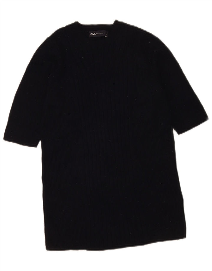 Marks & Spencer suéter con cuello barco para mujer, talla 40, talla M, azul marino