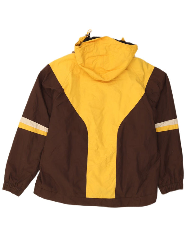 Billabong Chaqueta cortavientos con capucha para hombre Reino Unido 40 Grande Marrón Colorblock