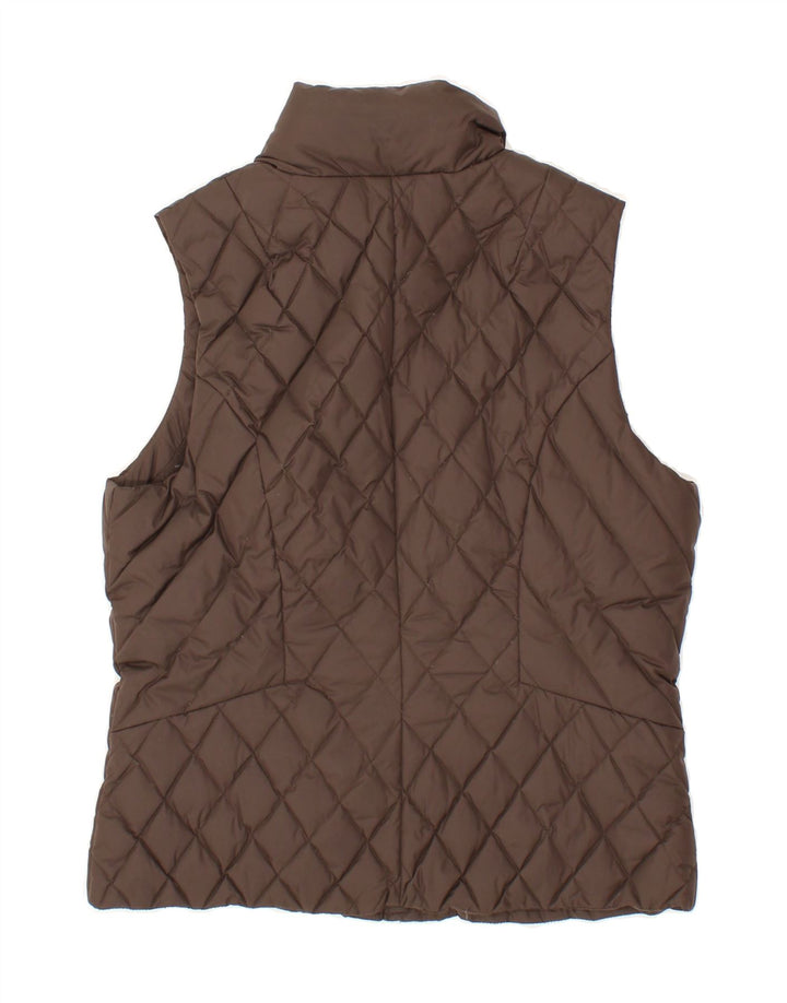TOMMY HILFIGER Womens Padded Gilet UK 12 Medium Brown Nylon Vintage Tommy Hilfiger and Second-Hand Tommy Hilfiger from Messina Hembry 
