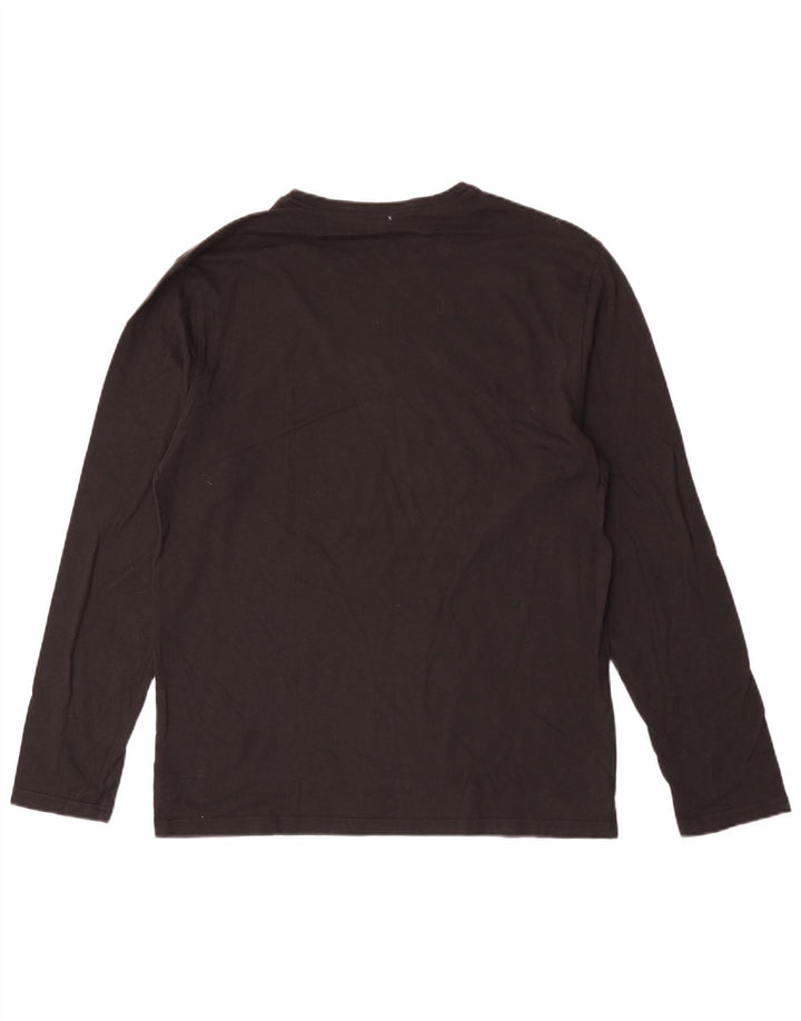 CALVIN KLEIN Top Hombre Manga Larga Grande Algodón Negro