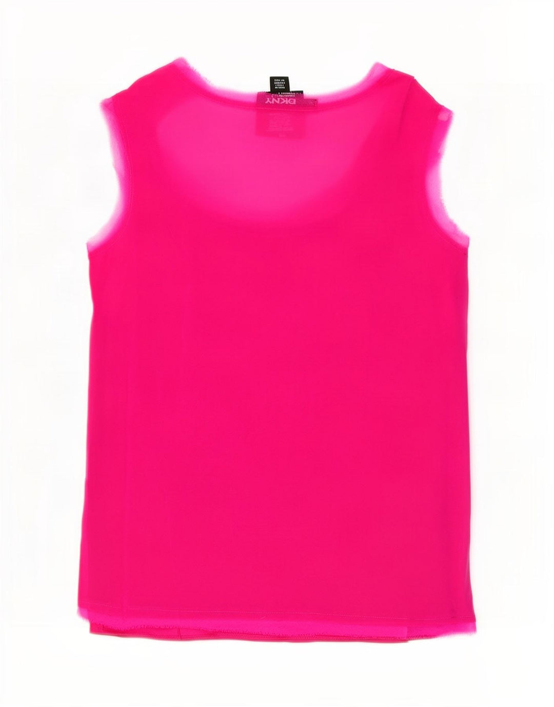 Dkny Blusa sin mangas para mujer Top UK 10 Small Pink Silk
