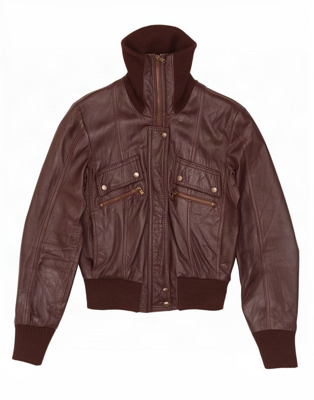Together Chaqueta de cuero para hombre IT 44 Marrón medio