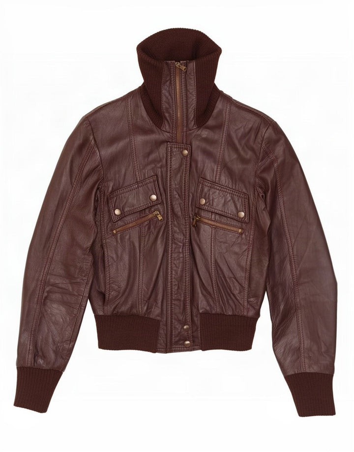 Together Chaqueta de cuero para hombre IT 44 Marrón medio