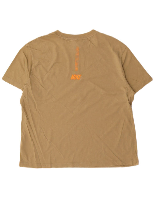 Nike Camiseta gráfica para hombre Top pequeño de algodón caqui
