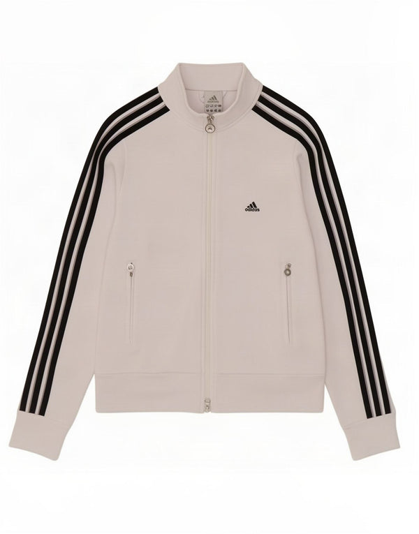 Adidas - Chaqueta de chándal para mujer, talla 10, poliéster blanco pequeño