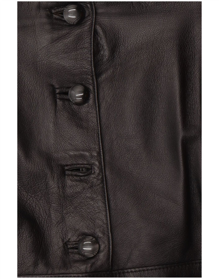 Bizzarro Falda de cuero para mujer IT 46 Large W32 Negro