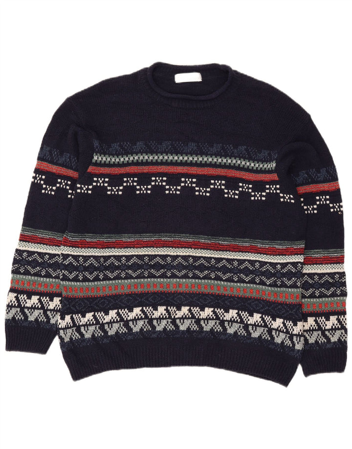 Marks & Spencer - Jersey de cuello redondo para hombre, talla grande, color azul marino