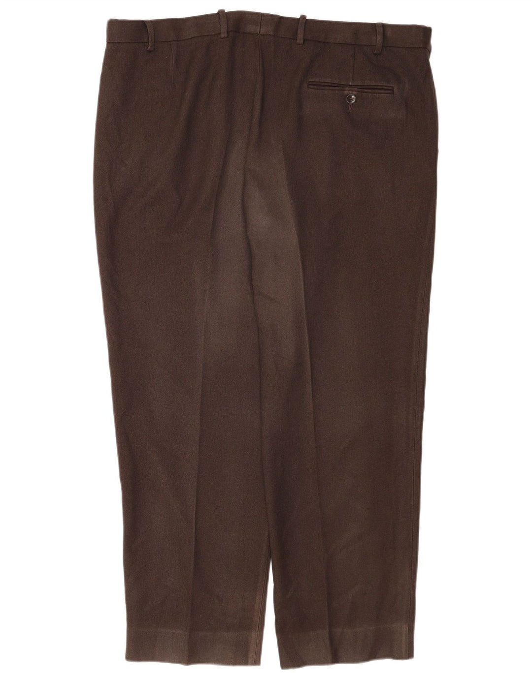 Marks & Spencer Pantalón de traje regular recto para hombre W42 L29 Poliéster marrón