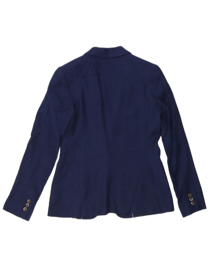 Massimo Dutti Chaqueta Blazer 1 Botón Mujer EU 38 Medio Azul Marino Viscosa