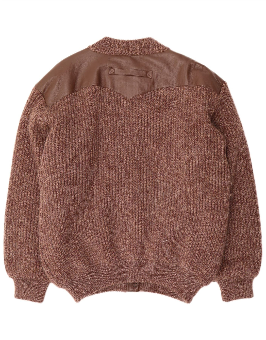 Ted Lapidus Chaqueta bomber de punto para hombre IT 52 XL Lana moteada marrón