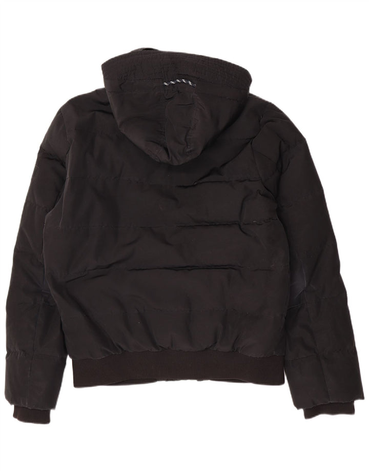 Tommy Hilfiger Chaqueta acolchada con capucha para hombre UK 40 Large Poliéster negro