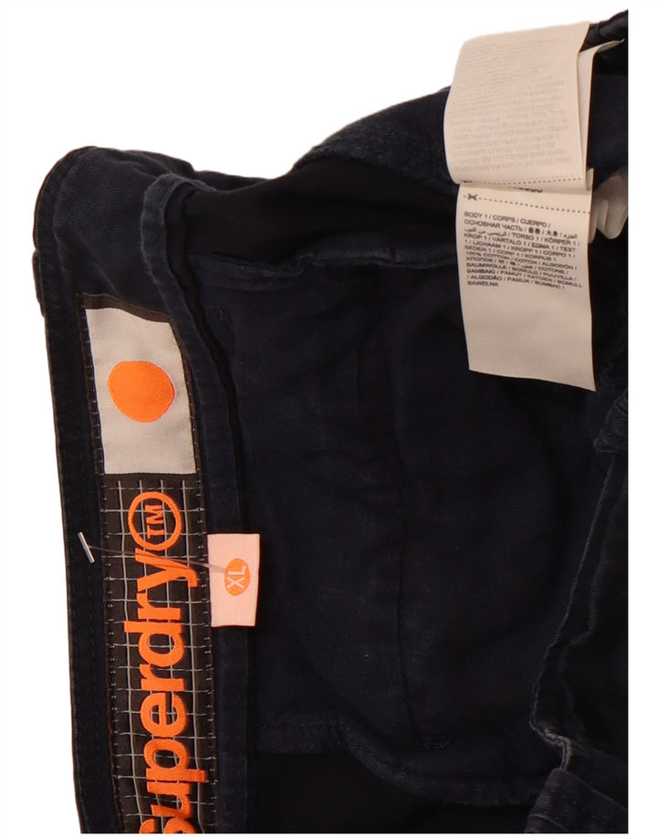 SUPERDRY Shorts cargo para hombre XL W38 Algodón azul marino