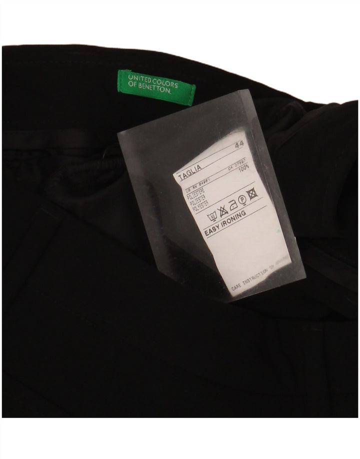 Pantalón Bootcut Mujer Benetton IT 44 Medium W30 L34 Poliéster Negro