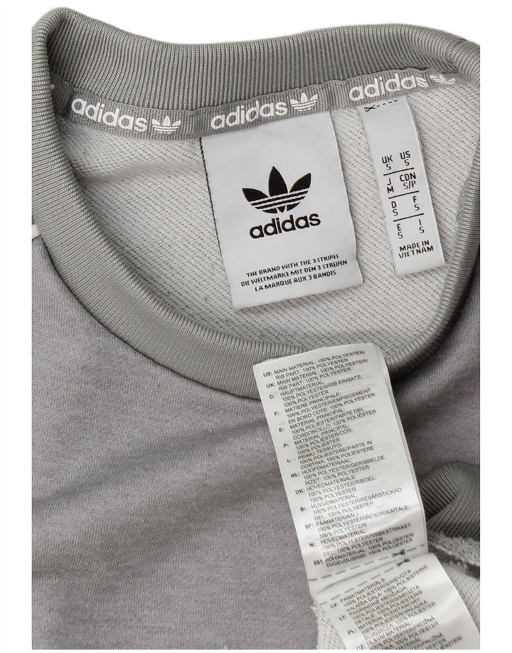 Adidas Hombre Sudadera Jumper Small Gris Poliéster