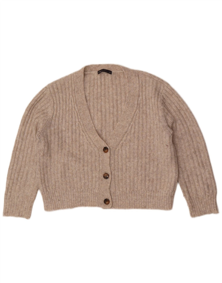 Marks & Spencer Suéter tipo cárdigan extragrande corto para mujer UK 44 Gris medio
