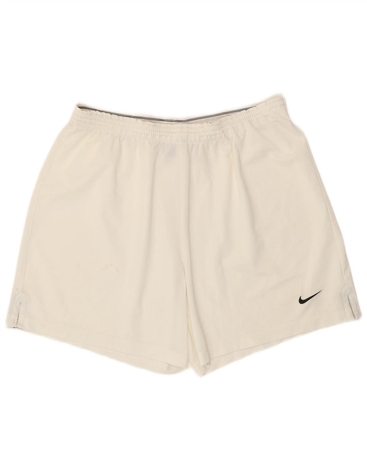 Nike Pantalones cortos deportivos para hombre XL Blanco Poliéster