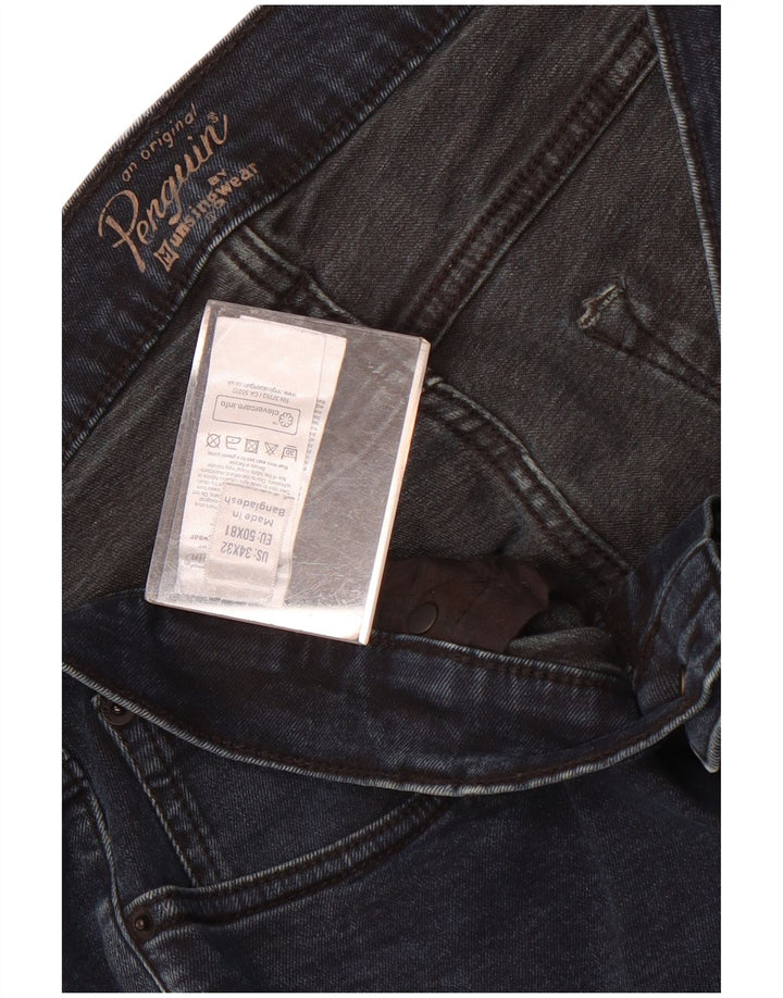 Vaqueros ajustados para hombre Penguin W34 L32 Algodón azul marino