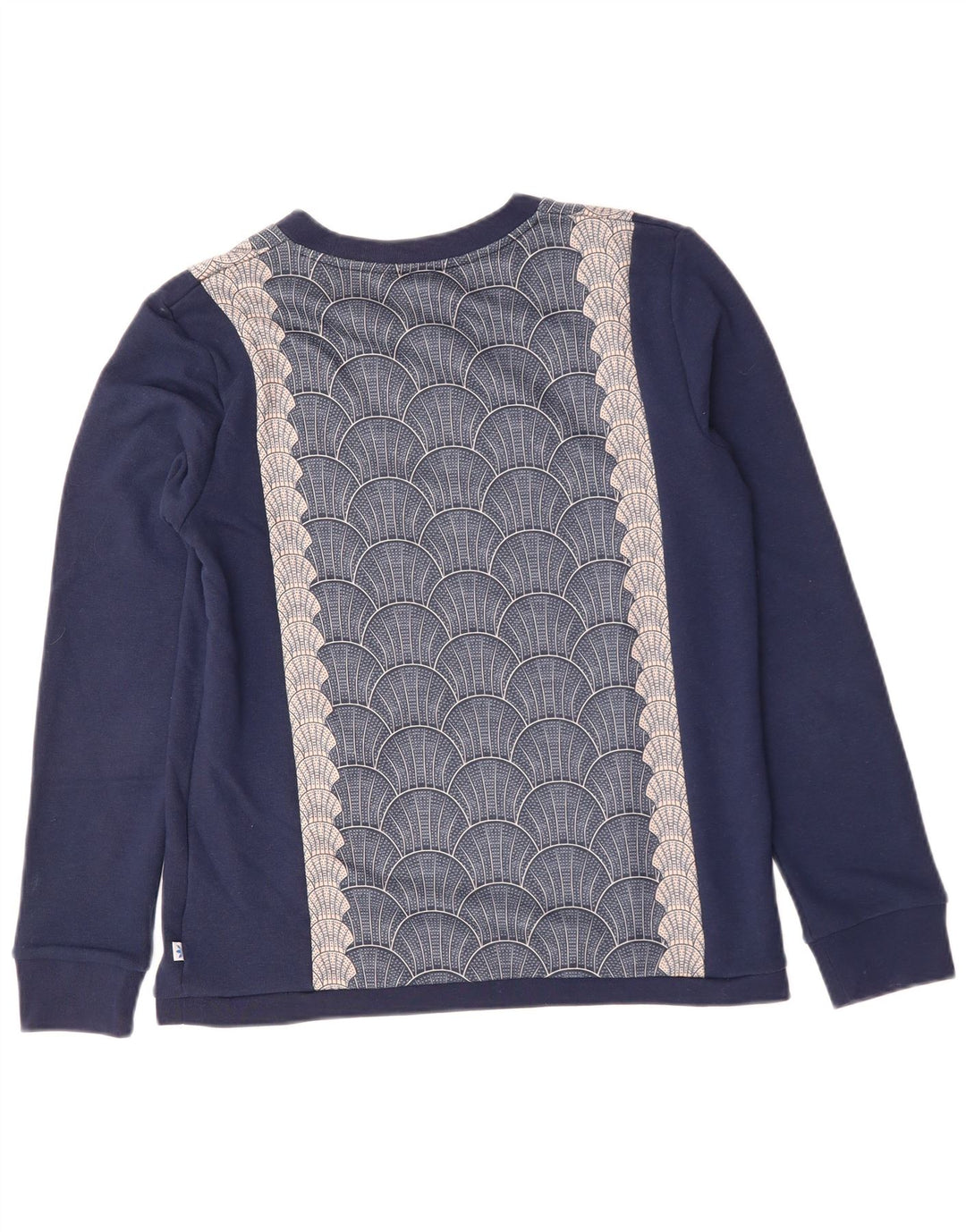 ADIDAS Sudadera gráfica para mujer Jumper UK 14 Mediano Azul marino Geométrico