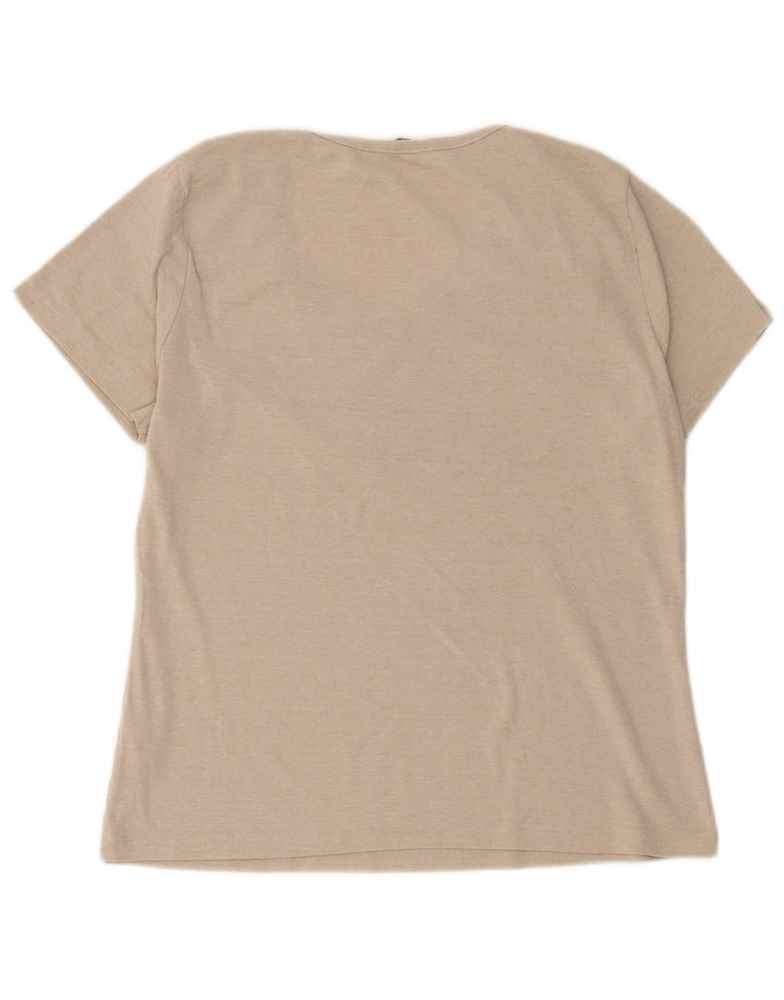 M&Co Blusa Delantera con Volantes para Mujer UK 20 2XL Algodón Beige